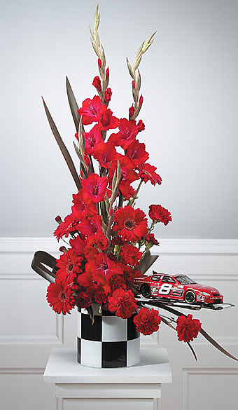 Red Arrangement with Racing Accents